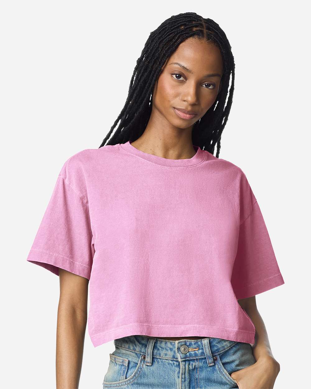 American Apparel - Women's Garment-Dyed Heavyweight Cropped Tee - 1302GD - MAD Merch USA