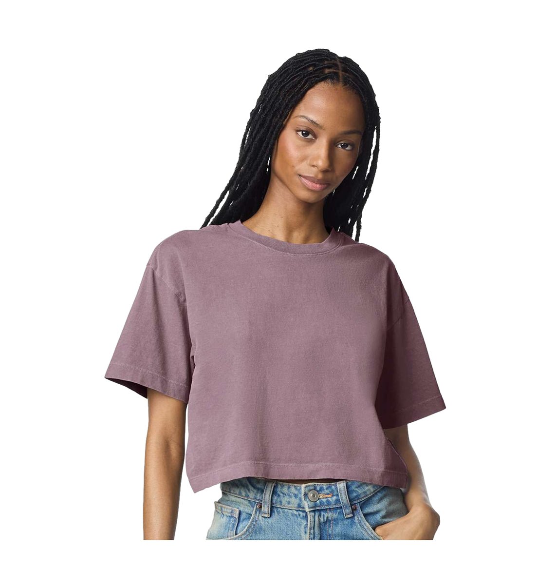 American Apparel - Women's Garment-Dyed Heavyweight Cropped Tee - 1302GD - MAD Merch USA