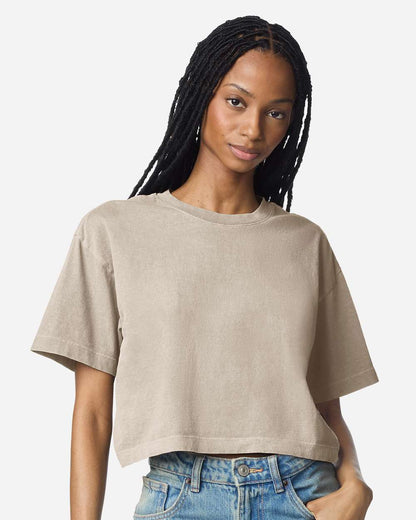 American Apparel - Women's Garment-Dyed Heavyweight Cropped Tee - 1302GD - MAD Merch USA