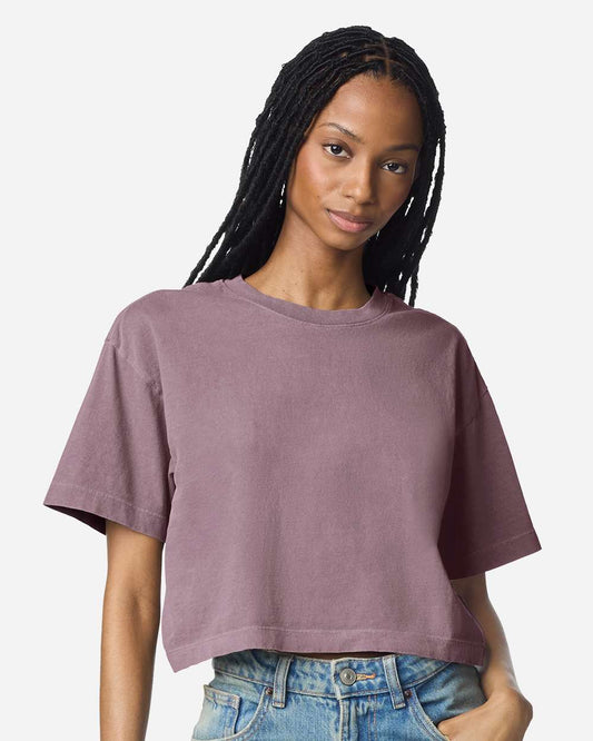 American Apparel - Women's Garment-Dyed Heavyweight Cropped Tee - 1302GD - MAD Merch USA