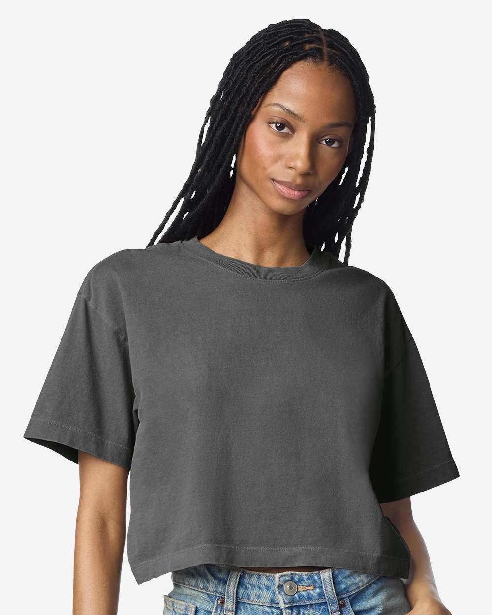 American Apparel - Women's Garment-Dyed Heavyweight Cropped Tee - 1302GD - MAD Merch USA