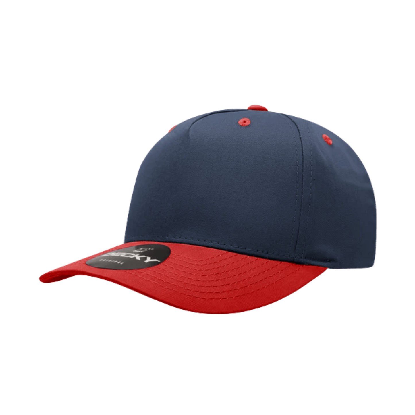 Custom 2 - Tone 5 Panel Hat with Logo | Snapback Cap | DTF or Raised Rubber Print - MAD Merch USA