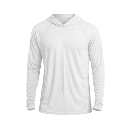 Custom Performance Hoodie Shirt (UPF 50+) – 1 or 2 Logo Options - MAD Merch USA