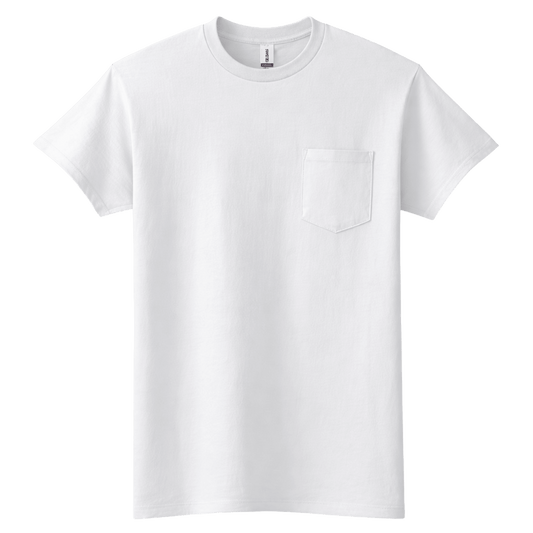 Custom Pocket T-Shirt (2 Logo Print – Front & Back) - MAD Merch USA