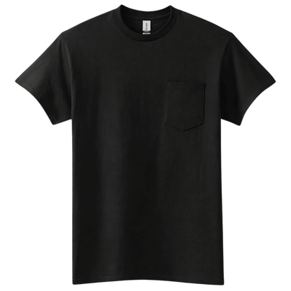 Custom Pocket T-Shirt (2 Logo Print – Front & Back) - MAD Merch USA