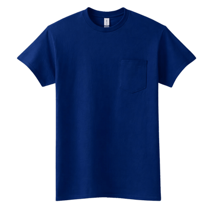 Custom Pocket T-Shirt (2 Logo Print – Front & Back) - MAD Merch USA