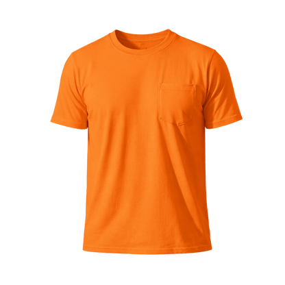 Custom Pocket T-Shirt - Premium (2 Logo Print – Front & Back) - MAD Merch USA