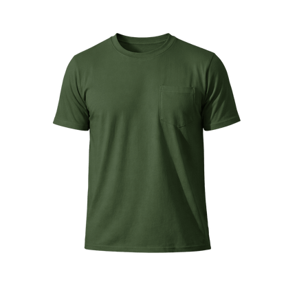 Custom Pocket T-Shirt - Premium (2 Logo Print – Front & Back) - MAD Merch USA