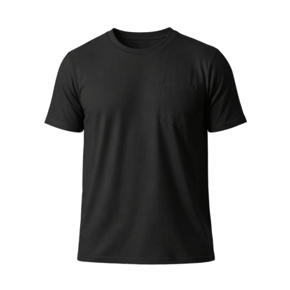 Custom Pocket T-Shirt - Premium (2 Logo Print – Front & Back) - MAD Merch USA