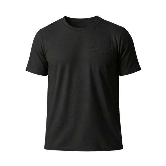 Custom Pocket T-Shirt - Premium (2 Logo Print – Front & Back) - MAD Merch USA