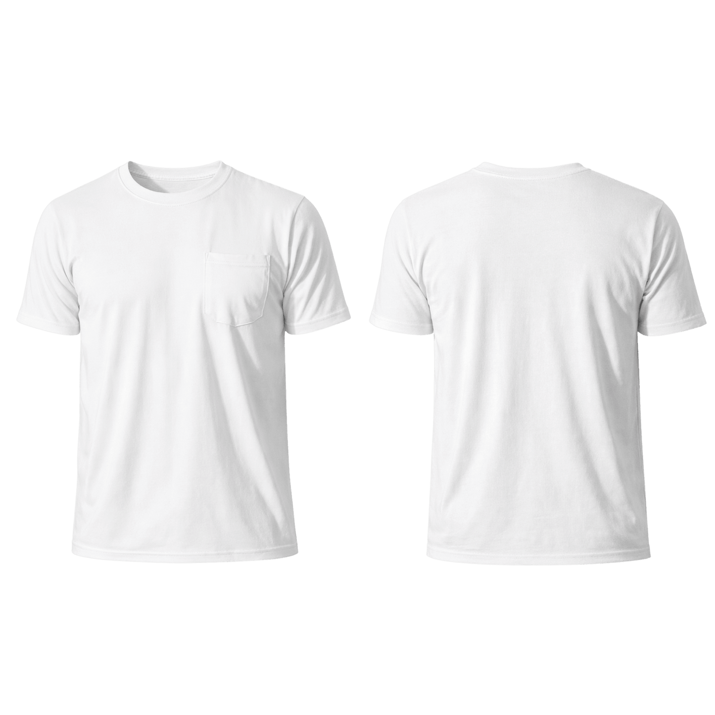 Custom Pocket T-Shirt – Ultra Premium Performance Tee (2 Logo Print - Front & Back) - MAD Merch USA