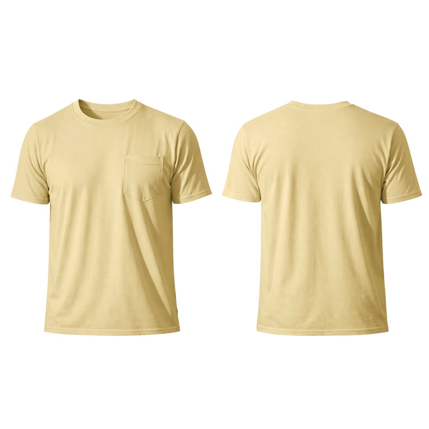 Custom Pocket T-Shirt – Ultra Premium Performance Tee (2 Logo Print - Front & Back) - MAD Merch USA