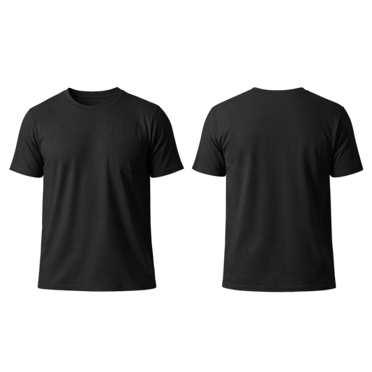 Custom Pocket T-Shirt – Ultra Premium Performance Tee (2 Logo Print - Front & Back) - MAD Merch USA