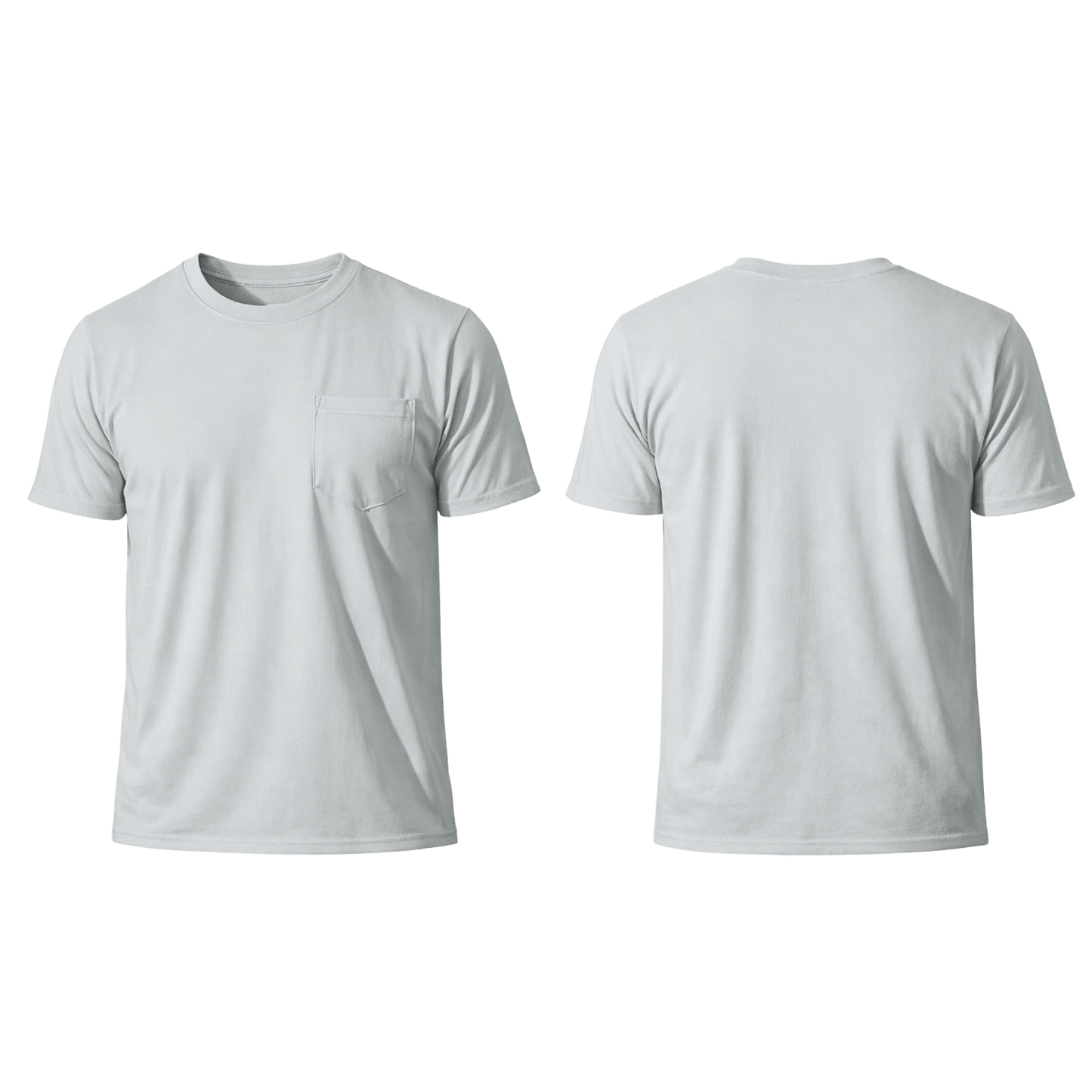 Custom Pocket T-Shirt – Ultra Premium Performance Tee (2 Logo Print - Front & Back) - MAD Merch USA