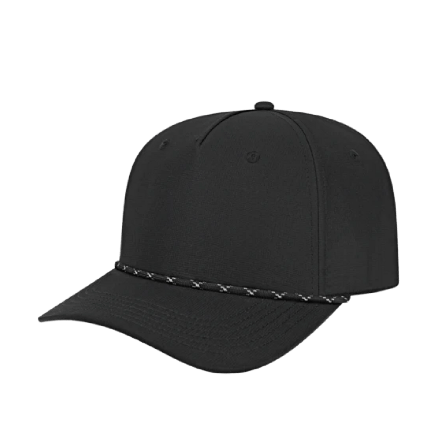 Custom Rope Hat with Logo | Premium 5 Panel Performance Snapback | DTF or Raised Rubber Print - MAD Merch USA