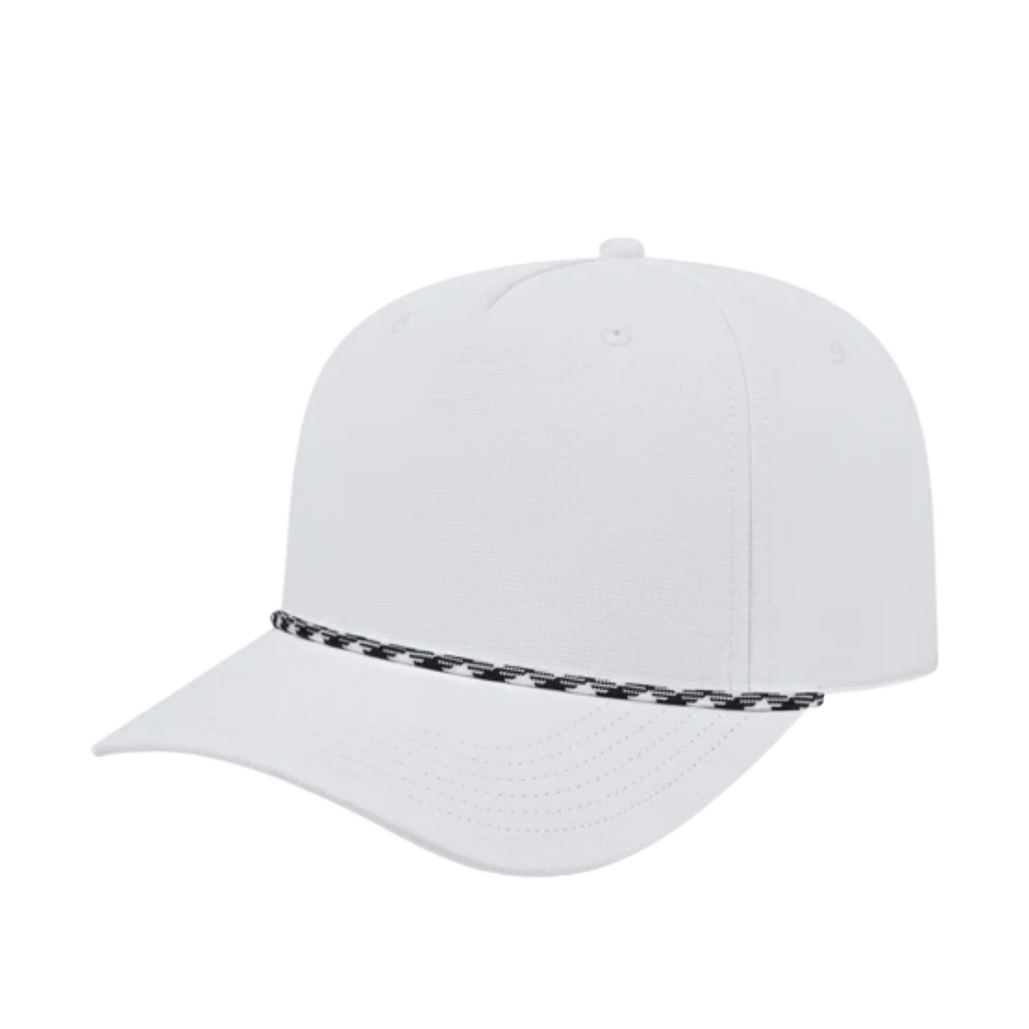 Custom Rope Hat with Logo | Premium 5 Panel Performance Snapback | DTF or Raised Rubber Print - MAD Merch USA