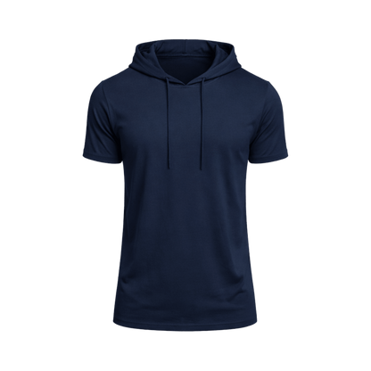 Custom Short Sleeve Performance Hoodie T-Shirt – 1 or 2 Logo Options - MAD Merch USA