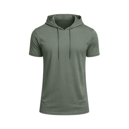 Custom Short Sleeve Performance Hoodie T-Shirt – 1 or 2 Logo Options - MAD Merch USA