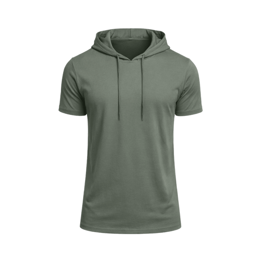 Custom Short Sleeve Performance Hoodie T-Shirt – 1 or 2 Logo Options - MAD Merch USA