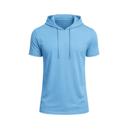 Custom Short Sleeve Performance Hoodie T-Shirt – 1 or 2 Logo Options - MAD Merch USA