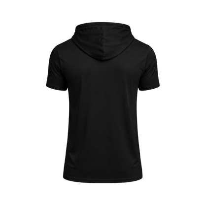 Custom Short Sleeve Performance Hoodie T-Shirt – 1 or 2 Logo Options - MAD Merch USA