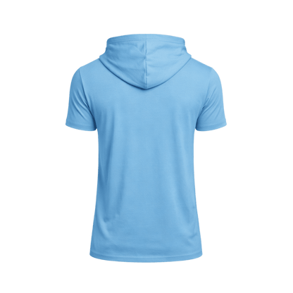 Custom Short Sleeve Performance Hoodie T-Shirt – 1 or 2 Logo Options - MAD Merch USA