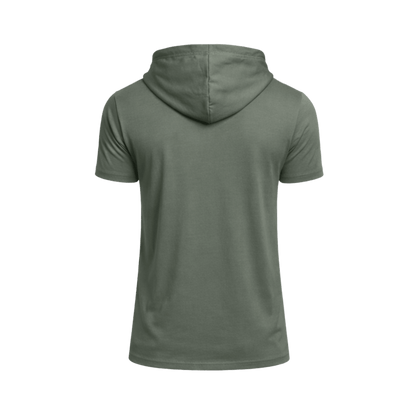 Custom Short Sleeve Performance Hoodie T-Shirt – 1 or 2 Logo Options - MAD Merch USA