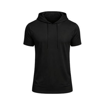 Custom Short Sleeve Performance Hoodie T-Shirt – 1 or 2 Logo Options - MAD Merch USA