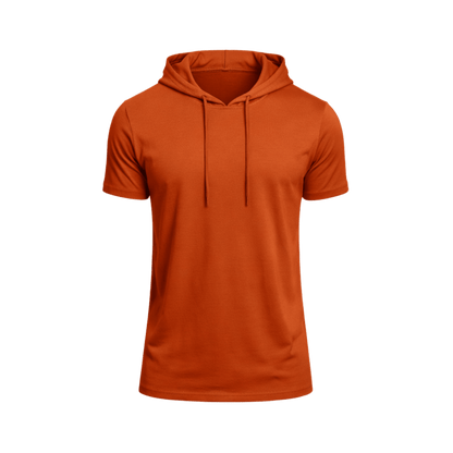 Custom Short Sleeve Performance Hoodie T-Shirt – 1 or 2 Logo Options - MAD Merch USA