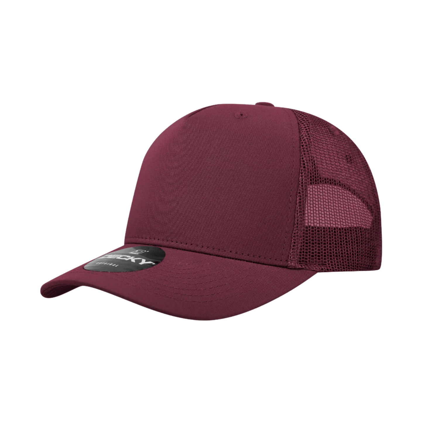 Custom Trucker Hat with Logo | Solid 5 Panel Snapback | DTF or Raised Rubber Print - MAD Merch USA