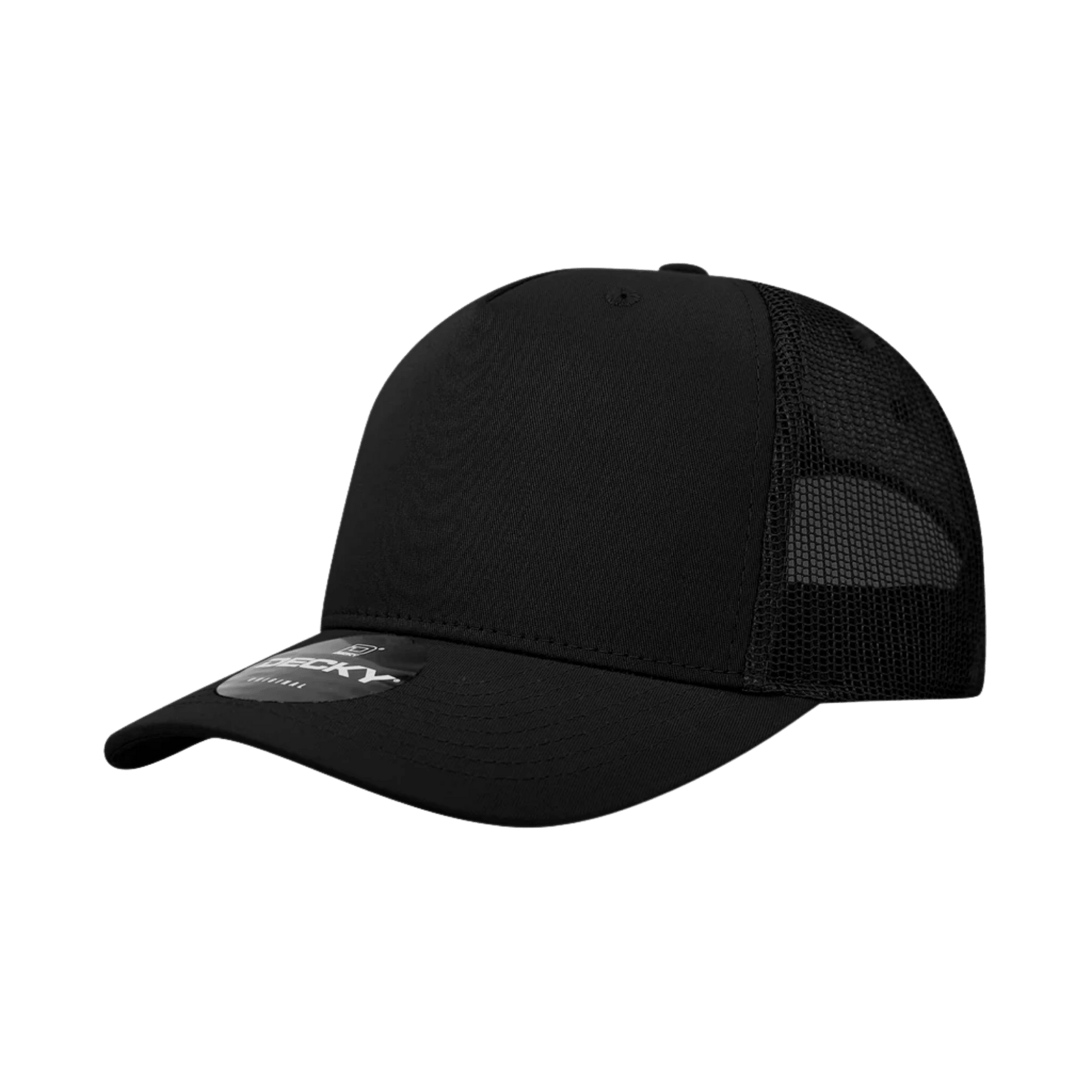 Custom Trucker Hat with Logo | Solid 5 Panel Snapback | DTF or Raised Rubber Print - MAD Merch USA
