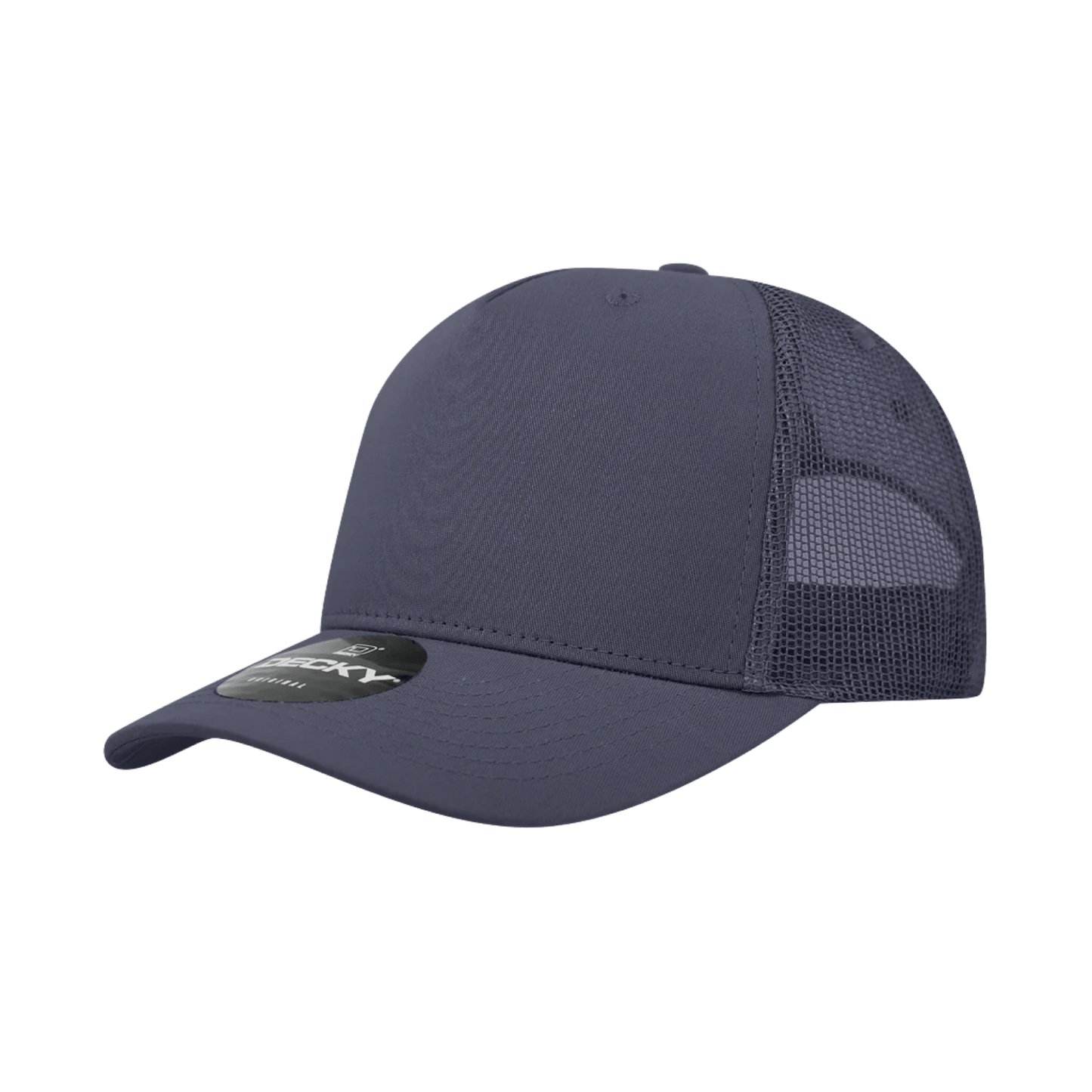 Custom Trucker Hat with Logo | Solid 5 Panel Snapback | DTF or Raised Rubber Print - MAD Merch USA