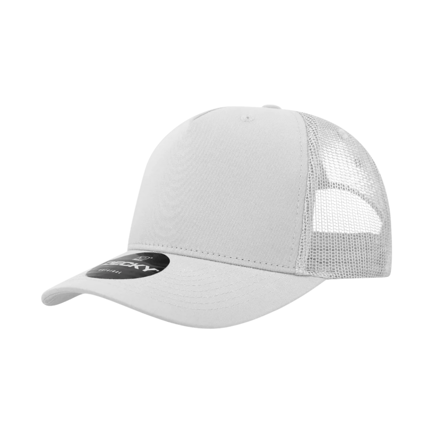Custom Trucker Hat with Logo | Solid 5 Panel Snapback | DTF or Raised Rubber Print - MAD Merch USA
