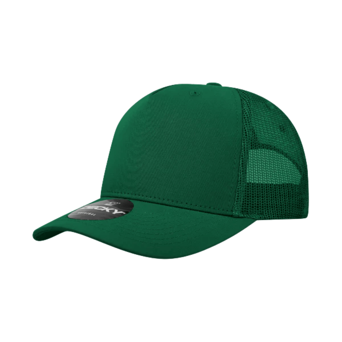 Custom Trucker Hat with Logo | Solid 5 Panel Snapback | DTF or Raised Rubber Print - MAD Merch USA