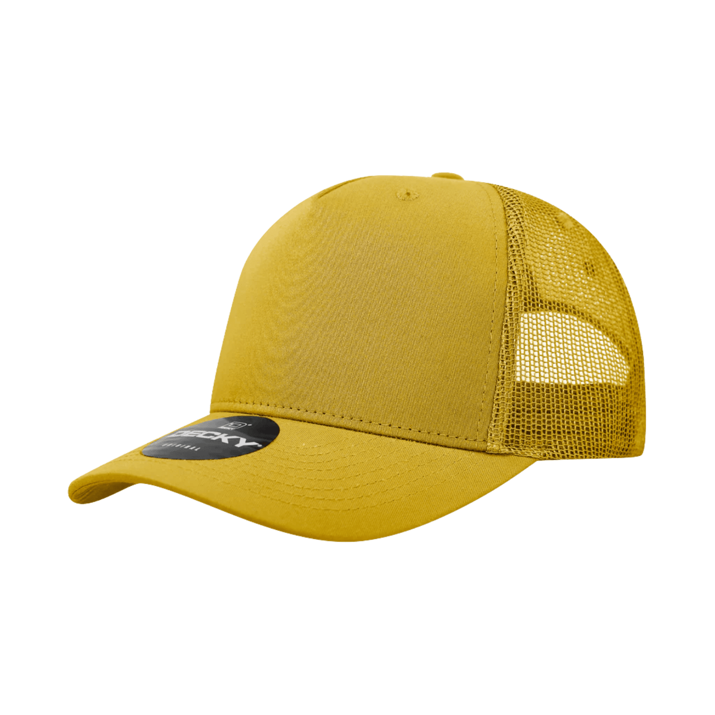 Custom Trucker Hat with Logo | Solid 5 Panel Snapback | DTF or Raised Rubber Print - MAD Merch USA