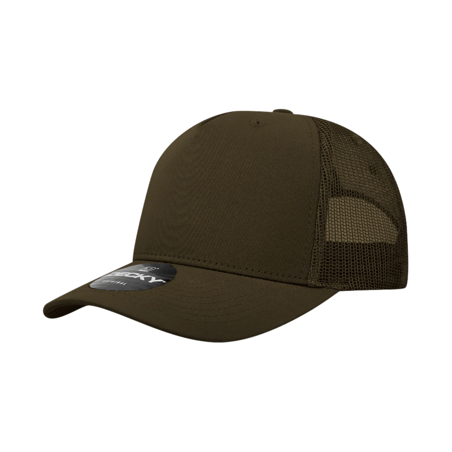 Custom Trucker Hat with Logo | Solid 5 Panel Snapback | DTF or Raised Rubber Print - MAD Merch USA
