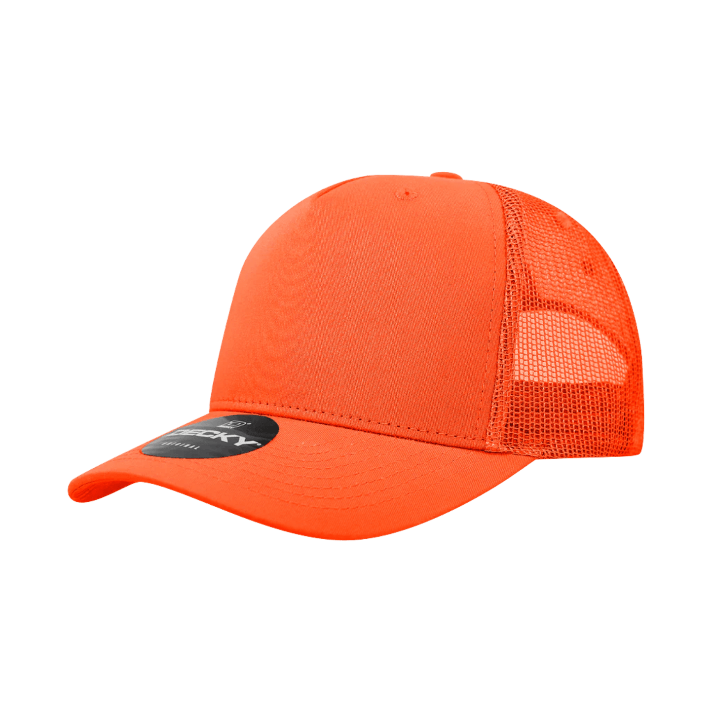 Custom Trucker Hat with Logo | Solid 5 Panel Snapback | DTF or Raised Rubber Print - MAD Merch USA
