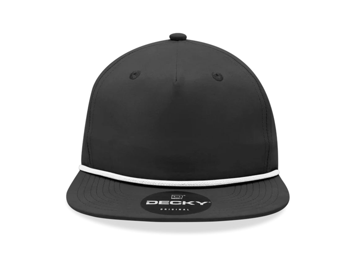 Decky - 6032 Classic Rope Cap, 5 Panel Flat Bill Hat, Snapback - MAD Merch USA