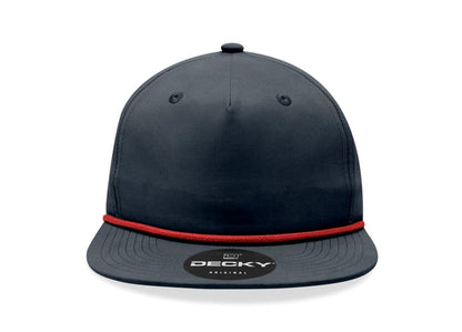 Decky - 6032 Classic Rope Cap, 5 Panel Flat Bill Hat, Snapback - MAD Merch USA