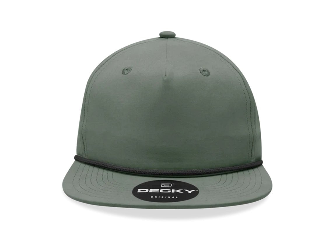 Decky - 6032 Classic Rope Cap, 5 Panel Flat Bill Hat, Snapback - MAD Merch USA