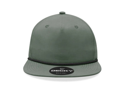Decky - 6032 Classic Rope Cap, 5 Panel Flat Bill Hat, Snapback - MAD Merch USA