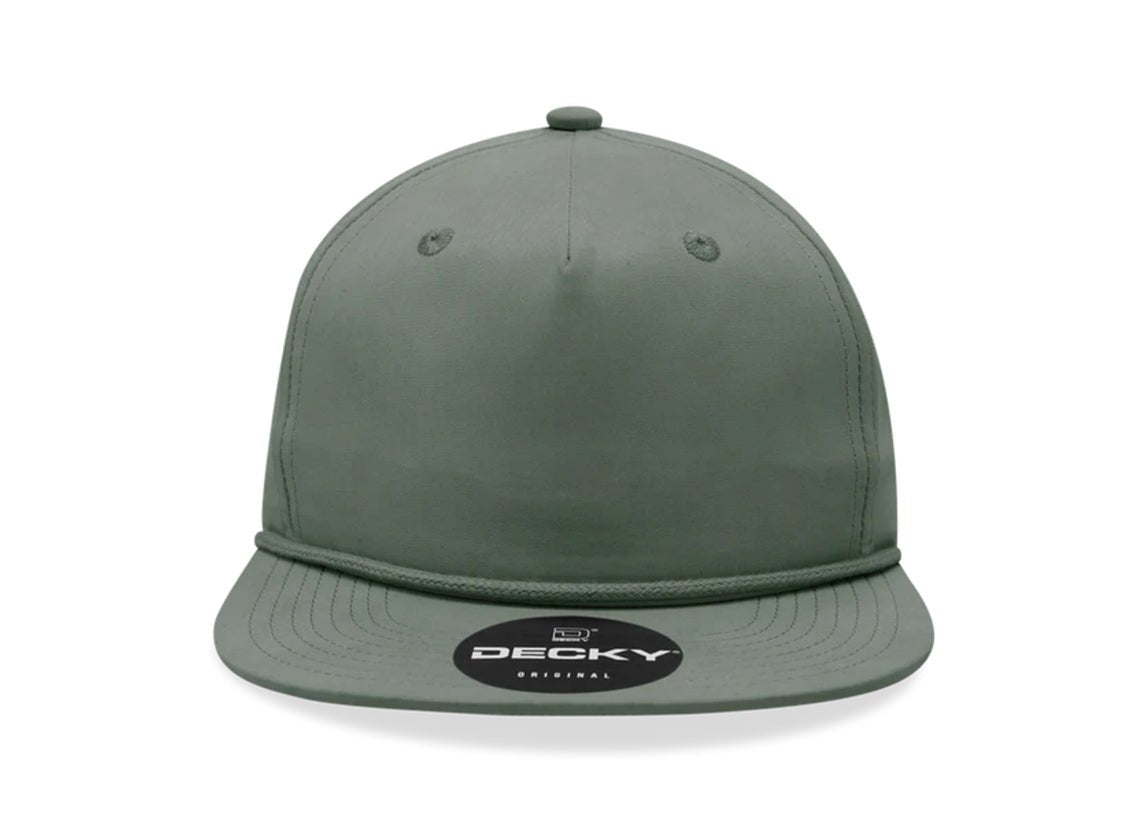 Decky - 6032 Classic Rope Cap, 5 Panel Flat Bill Hat, Snapback - MAD Merch USA