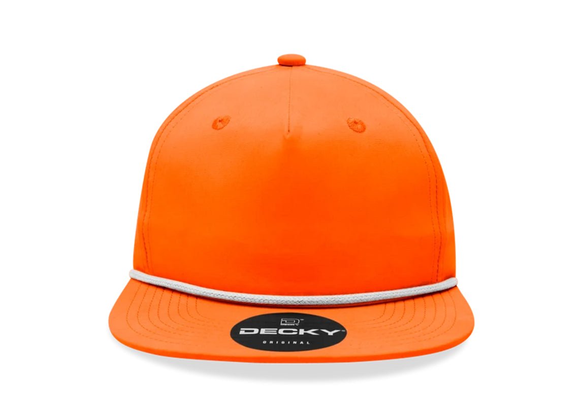 Decky - 6032 Classic Rope Cap, 5 Panel Flat Bill Hat, Snapback - MAD Merch USA