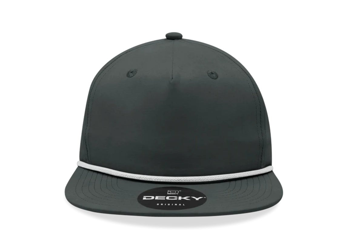 Decky - 6032 Classic Rope Cap, 5 Panel Flat Bill Hat, Snapback - MAD Merch USA