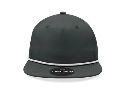 Decky - 6032 Classic Rope Cap, 5 Panel Flat Bill Hat, Snapback - MAD Merch USA