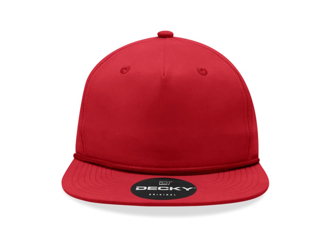 Decky - 6032 Classic Rope Cap, 5 Panel Flat Bill Hat, Snapback - MAD Merch USA