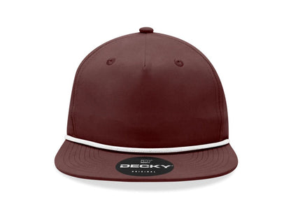 Decky - 6032 Classic Rope Cap, 5 Panel Flat Bill Hat, Snapback - MAD Merch USA