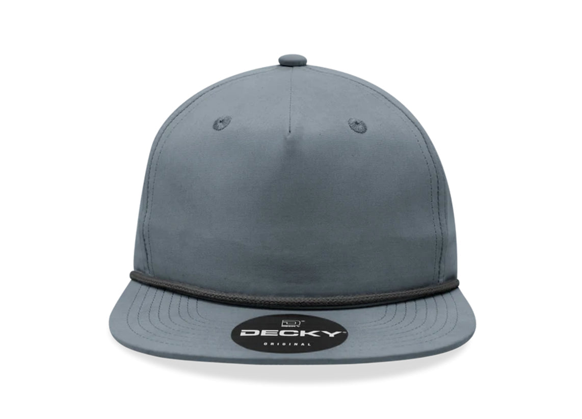 Decky - 6032 Classic Rope Cap, 5 Panel Flat Bill Hat, Snapback - MAD Merch USA