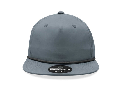 Decky - 6032 Classic Rope Cap, 5 Panel Flat Bill Hat, Snapback - MAD Merch USA
