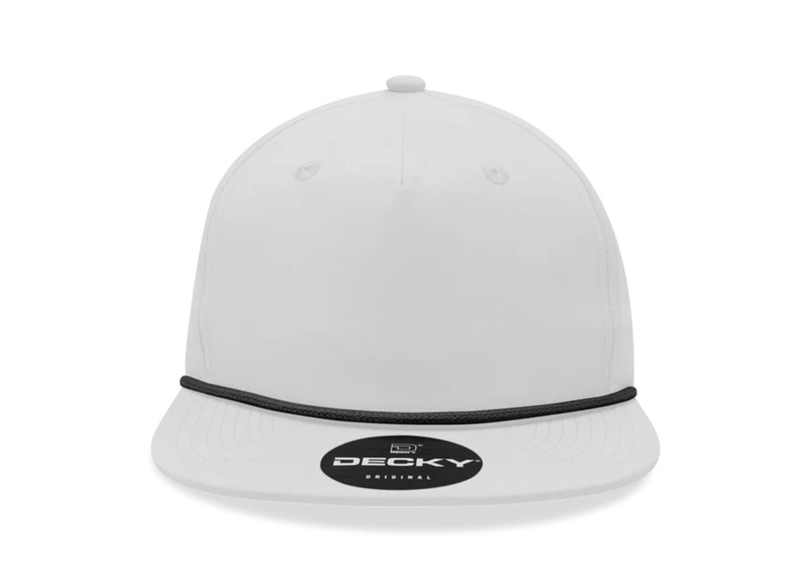 Decky - 6032 Classic Rope Cap, 5 Panel Flat Bill Hat, Snapback - MAD Merch USA